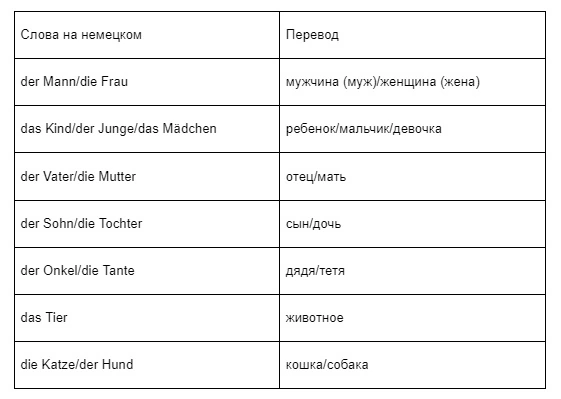 Какие необходимо знать слова для начинающих изучать немецкий-3